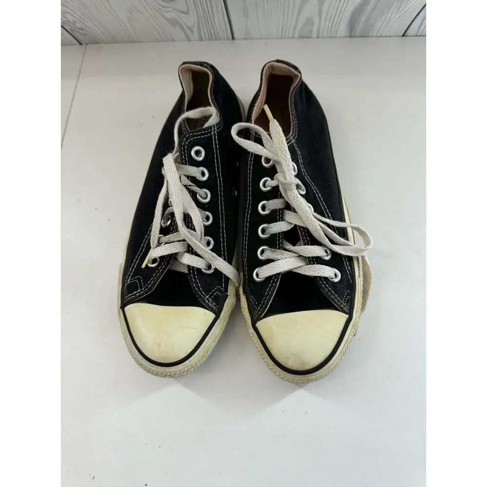 Vtg 80s 90s Converse Mens Sz 5.5 Women’s 7.5 Black Low Top All Star USA Sneakers